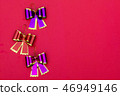 ribbon bow on red background , geeting card  46949146