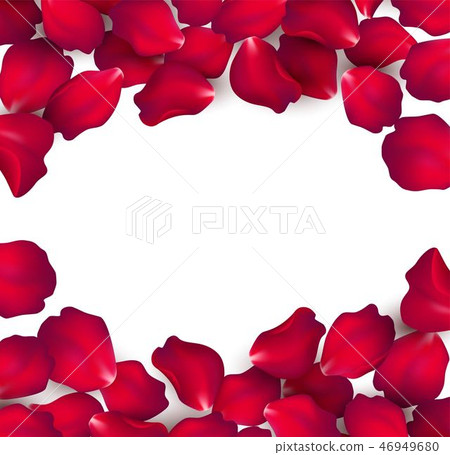 Falling red rose petals isolated on white background. Vector illustration Falling red rose petals isolated on white background. Vector illustration 46949680