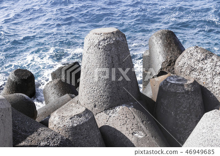 pile of gray breakwaters cement coast guard pile of gray breakwaters cement coast guard 46949685