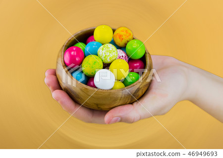 colorful multicolored dragee candy round colorful multicolored dragee candy round 46949693