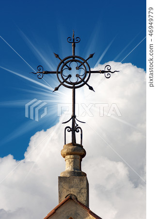 Wrought Iron Cross - Religious symbol Wrought Iron Cross - Religious symbol 46949779