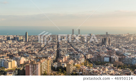 Skyline of Barcelona Spain Europe 46950114
