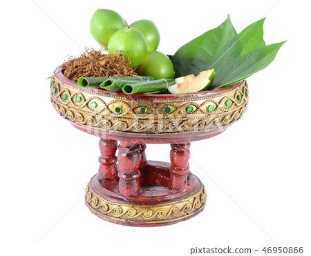 Areca nut, betel nut chewed with the leaf Areca nut, betel nut chewed with the leaf 46950866