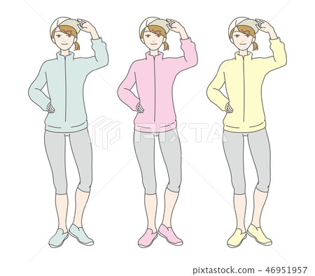 運動裝的女性 46951957