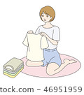 A woman who clashes clothes 46951959