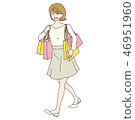 Woman with lots of shopping bags 46951960