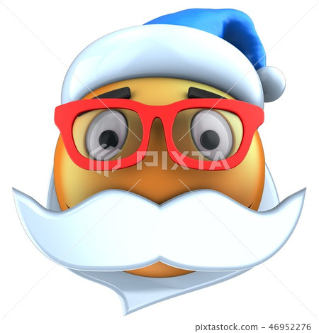 3d orange emoticon smile with Christmas hat 3d orange emoticon smile with Christmas hat 46952276