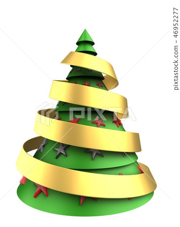 3d illustration of christmas tree 3d illustration of christmas tree 46952277