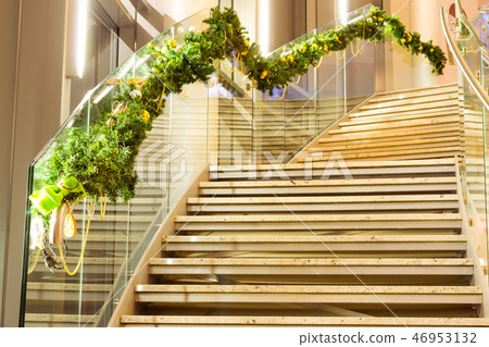 Christmas new year interior, pine cones, candles 46953132