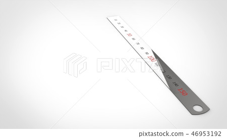 Metal ruler right Metal ruler right 46953192
