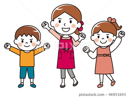 Guts pose mother child Guts pose mother child 46953843