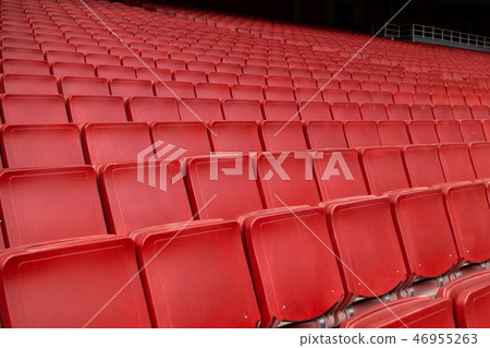 Red seat row in stadium Red seat row in stadium 46955263