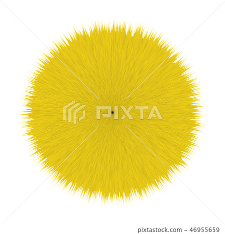 Yellow Fluffy Hair Pom Yellow Fluffy Hair Pom 46955659