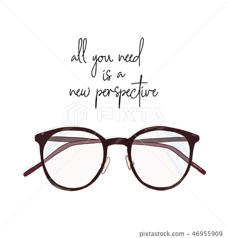 New perspective in glasses fashion wall art. Glamour accessories Vector illustration. Moder New perspective in glasses fashion wall art. Glamour accessories Vector illustration. Moder 46955909