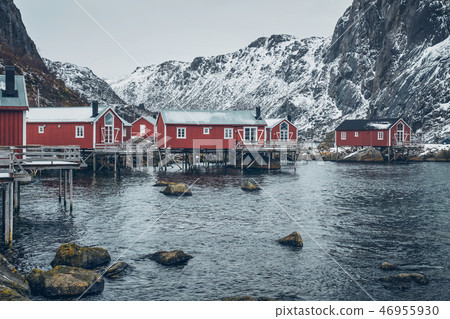 Nusfjord fishing village in Norway Nusfjord fishing village in Norway 46955930