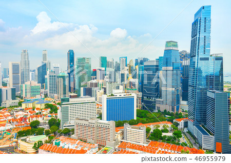 Singapore modern downtown with chinatown Singapore modern downtown with chinatown 46955979