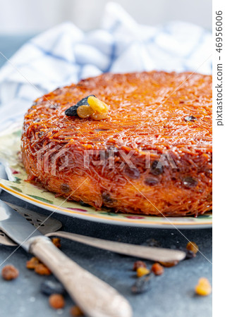 Kugel is a traditional dish of Jewish cuisine. Kugel is a traditional dish of Jewish cuisine. 46956006