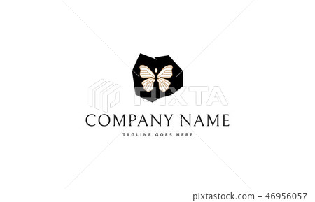On the logo Butterfly In Stone vector logo image 46956057