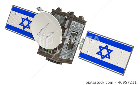 Satellite Of Israel 3d Rendering Stock Illustration