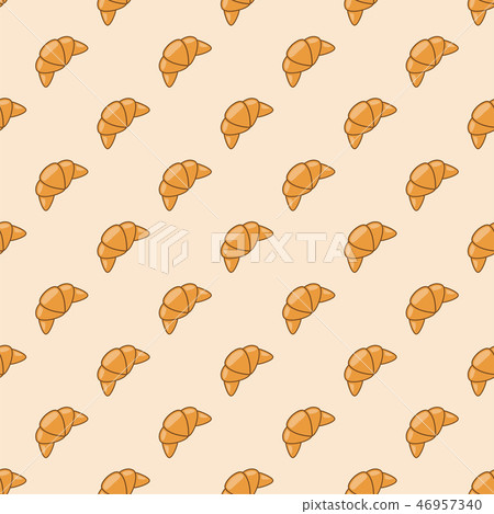 vector croissant seamless background pattern vector croissant seamless background pattern 46957340