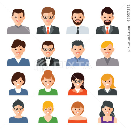 vector set of people icons - Stock Illustration [46957371] - PIXTA
