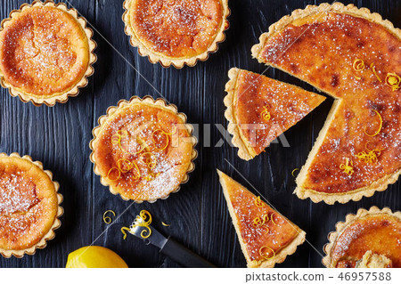 tasty Swiss Easter dessert, rice tarts, close-up tasty Swiss Easter dessert, rice tarts, close-up 46957588