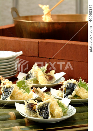 天婦羅海鮮日本料理自助餐炒日本料理蝦蔬菜食品香菇茄子 46960585