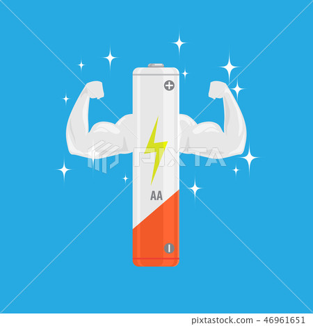 Single White and Very Strong Muscle Full Power. 46961651