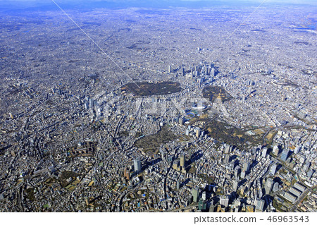 View of Shinjuku direction at high altitude from above Roppongi View of Shinjuku direction at high altitude from above Roppongi 46963543