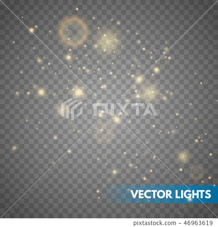Glow light effect. Gold sparkle dust. Glow light effect. Gold sparkle dust. 46963619