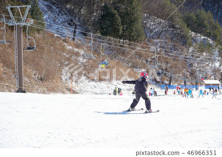 Boy skiing Boy skiing 46966351