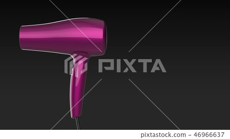 Hair dryer Side black background left 46966637