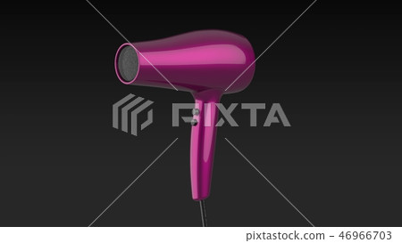 吹風機黑色背景 46966703