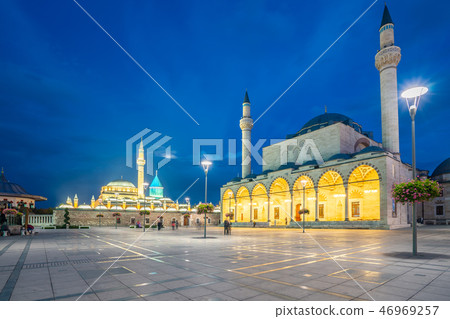 View of Konya city at night in Turkey View of Konya city at night in Turkey 46969257