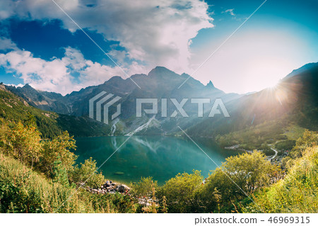 Tatra National Park, Poland. Famous Mountains Lake Morskie Oko O 46969315