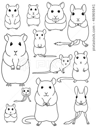 鼠標伴侶Pet Material Line art 46969841