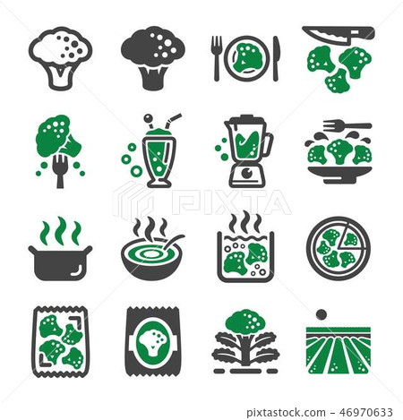 broccoli icon set broccoli icon set 46970633