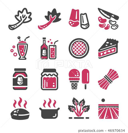 rhubarb icon set rhubarb icon set 46970634
