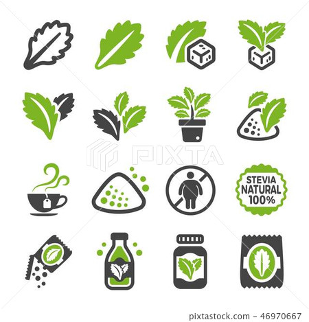 stevia icon set 46970667