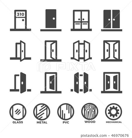 door icon set 46970676