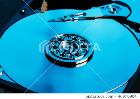 Disassembled hard drive from the computer, hdd Disassembled hard drive from the computer, hdd 46970904