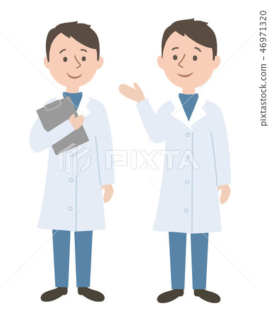 Stereotypic bushy haired mad professor wearing lab coat in various poses,  cartoon illustration isolated on white background. Crazy laughing comic  scientist, mad professor, chemist, doctor Stock Vector | Adobe Stock