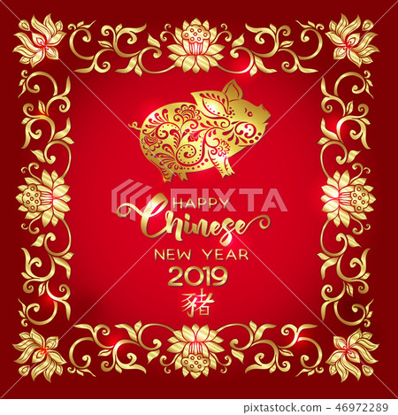 2019 Chinese new year, year of the pig 2019 Chinese new year, year of the pig 46972289