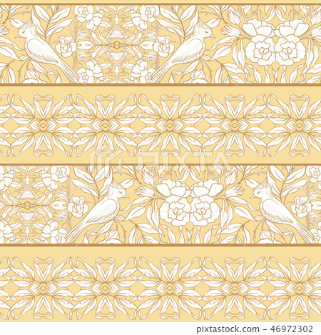 Seamless Floral pattern in art nouveau style Seamless Floral pattern in art nouveau style 46972302