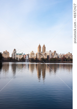 manhattan, central park, pond 46972427