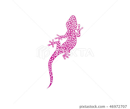 Lizard Chameleon Gecko Silhouette black 46972707