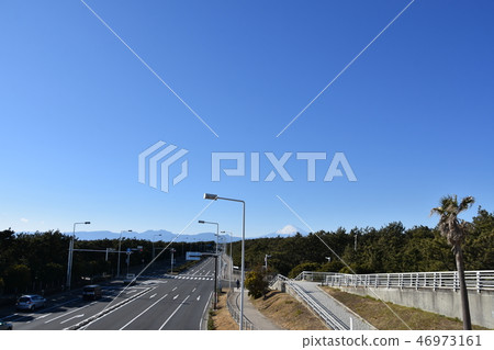 Mt. Fuji seen from Chigasaki-shi Hamasuka footbridge 46973161