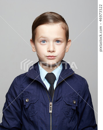 fashionable child with trendy haircut. little boy 46973522