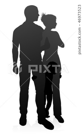 Family Detailed Silhouette Family Detailed Silhouette 46973523