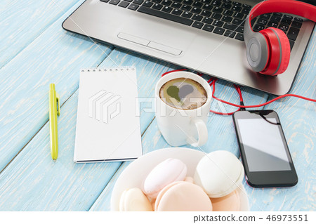 the marshmallow is next to the phone the marshmallow is next to the phone 46973551